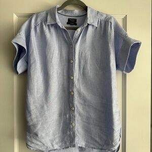 J. Crew Baird McNutt Linen Shirt | Blue | XS